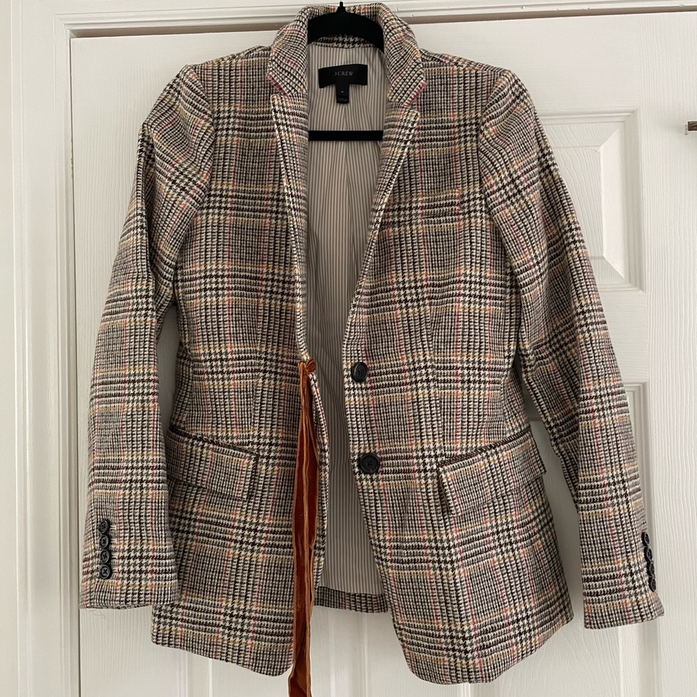 Jcrew Multicolor Wool Regent Blazer